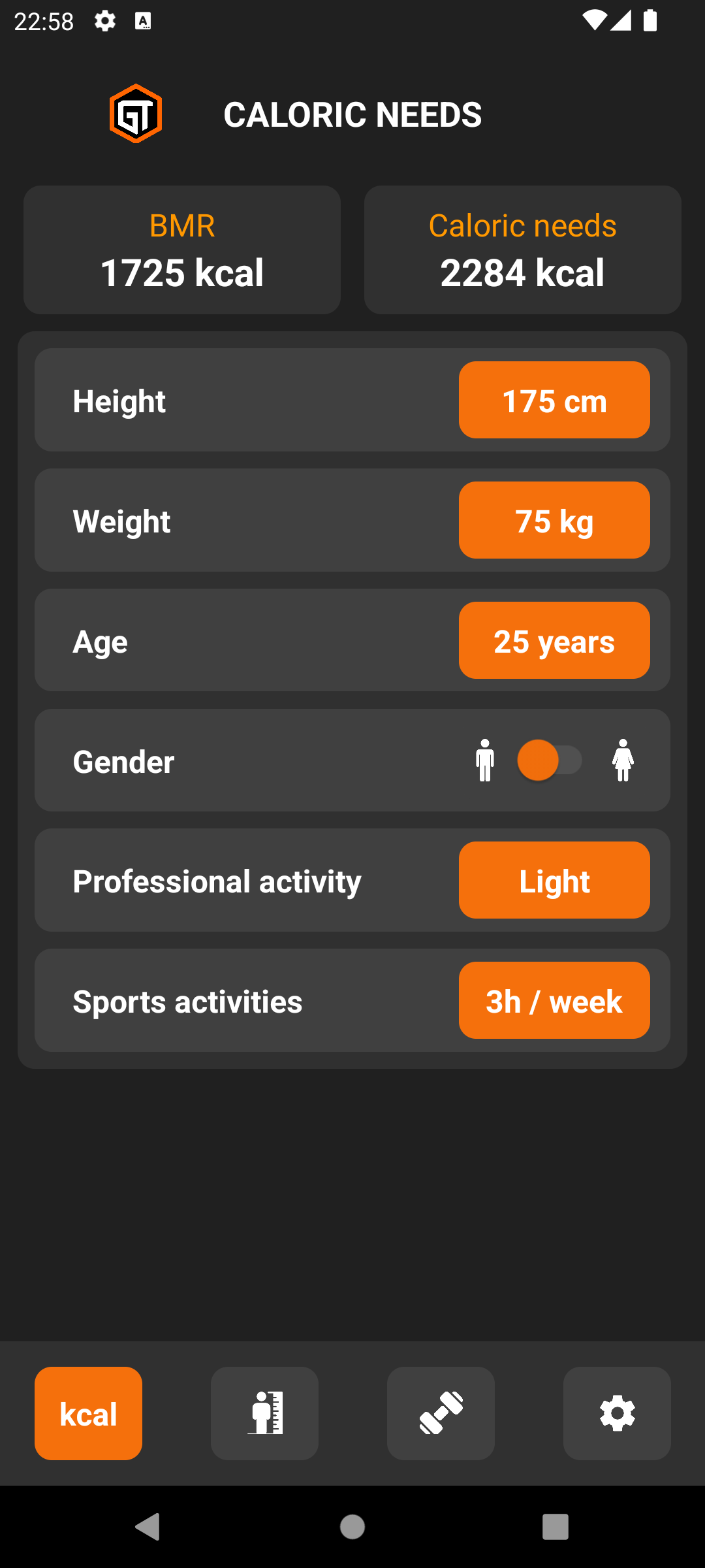 Caloric Assessment