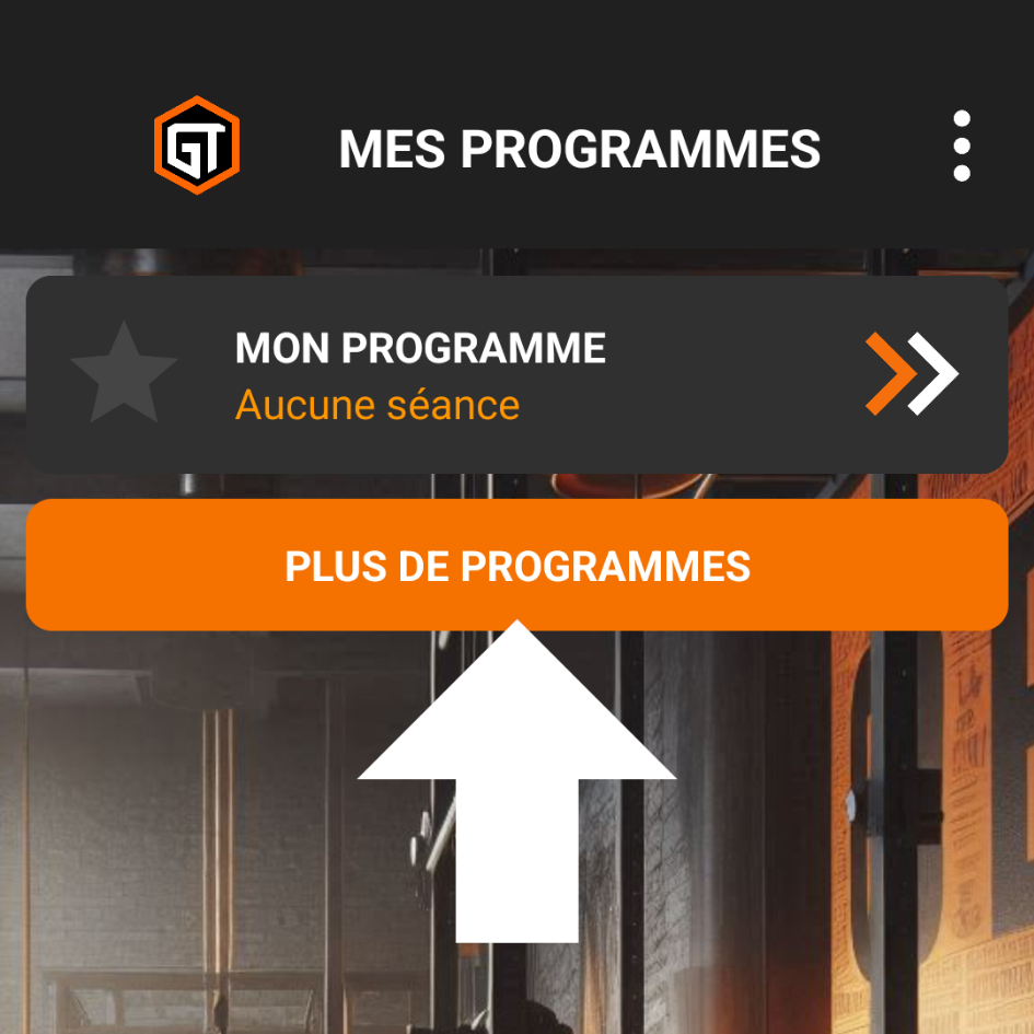 Cliquez sur 'Plus de programme'